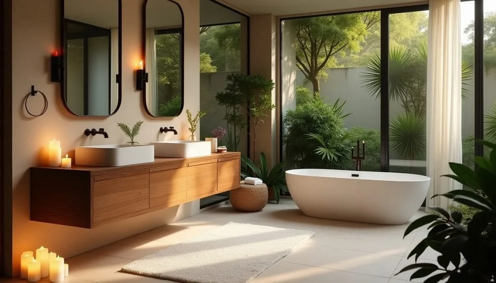 elegant bathroom floating vanities