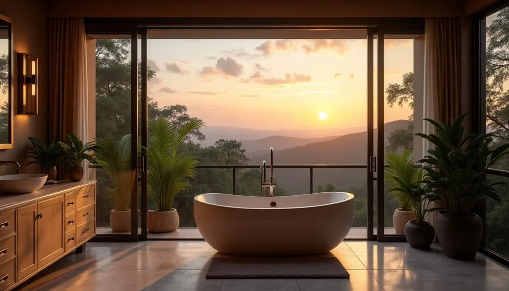 luxurious balcony bathroom retreat