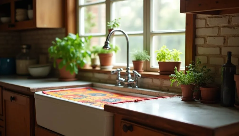 stylish sink protection mats